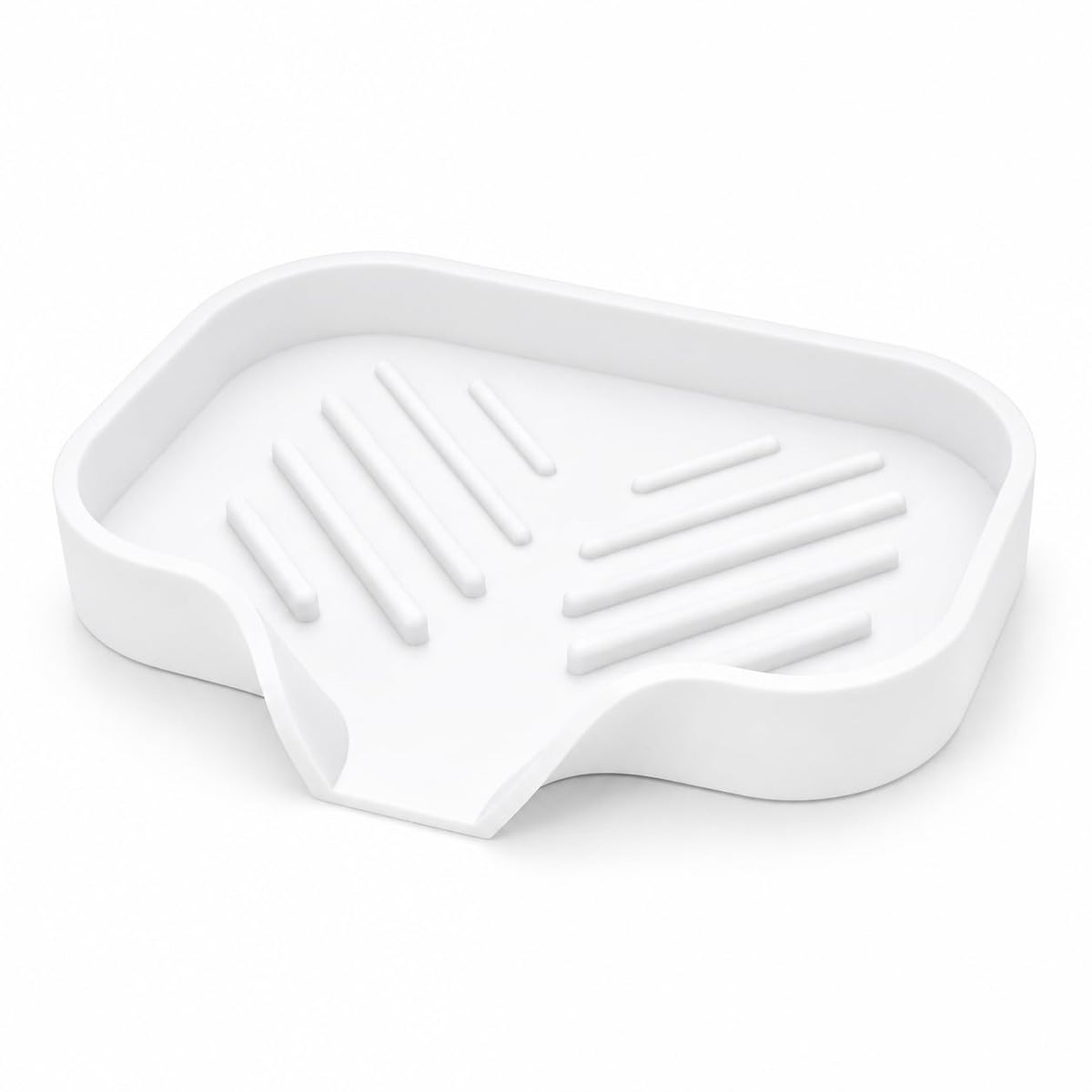 2 Pack Plastic Soap Dish with Drainage, Self-Draining Soap Holder for Bathroom & Kitchen Sink, 2-Layer Soap Saver Tray with Removable Drain Tray, White, 5” x 3.4” x 0.8”