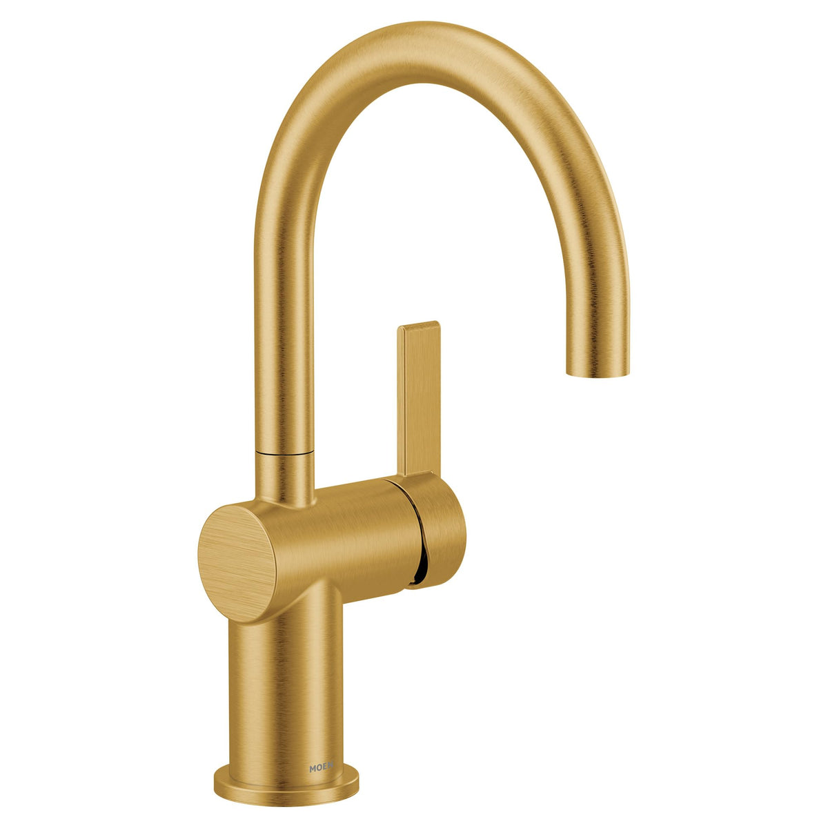 Moen CIA Brushed Gold Pre-Rinse Spring Kitchen Faucet with PowerBoost Pro, 7822BG