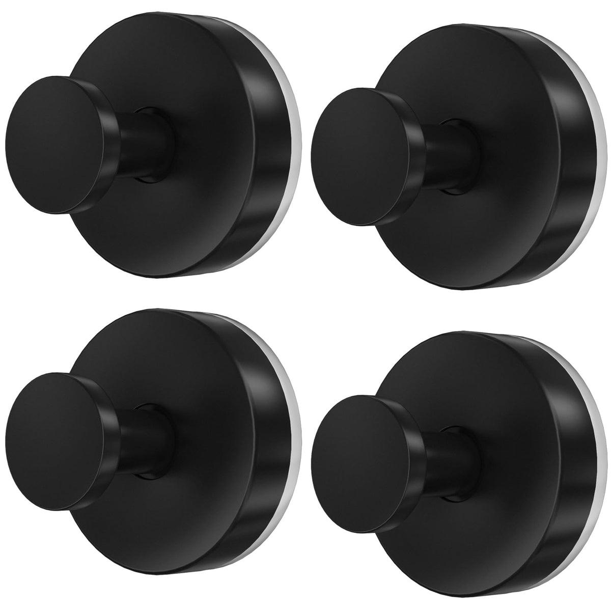 Suction Cup Hooks for Shower, 4 PCS No-Drill Towel Holder for Bathrooms Wall, Glass Door, Mirror, Tiles, Kitchen, Hold Robe & Wreath, Hanging up to 15 lbs – Waterproof & Rustproof, Loofah-Silver