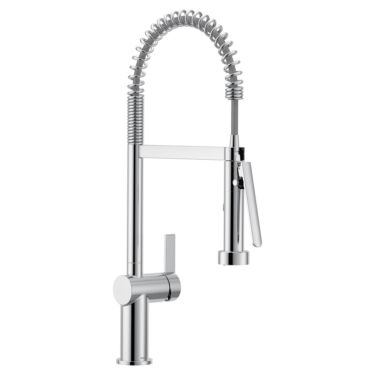 Moen CIA Brushed Gold Pre-Rinse Spring Kitchen Faucet with PowerBoost Pro, 7822BG