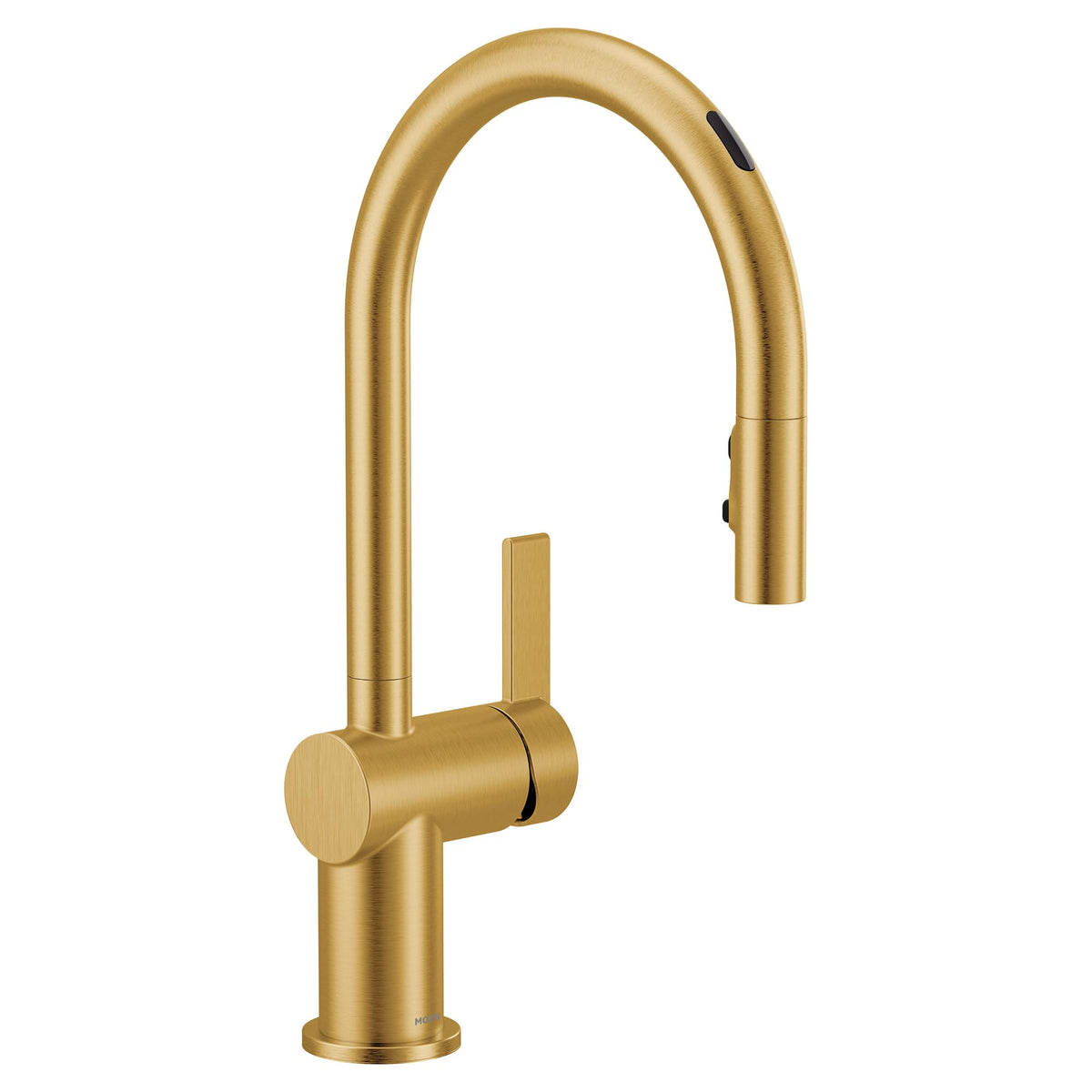 Moen CIA Brushed Gold Pre-Rinse Spring Kitchen Faucet with PowerBoost Pro, 7822BG