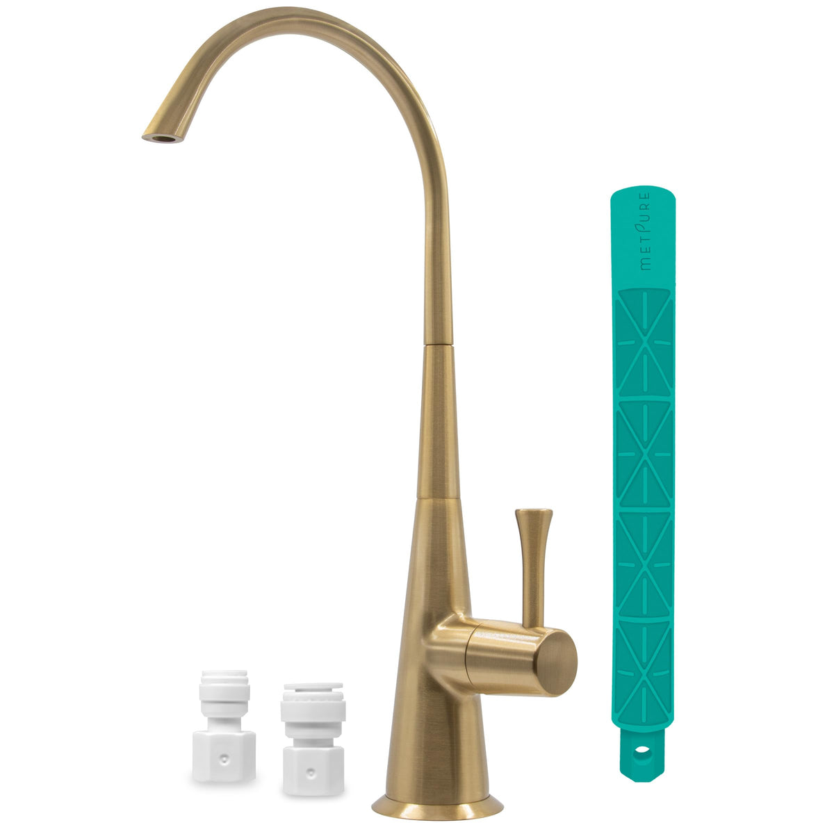 Metpure Non-Air-Gap Brass RO Faucet, Brushed Gold