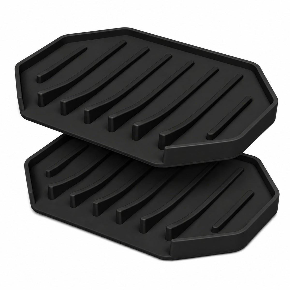 Bar Soap Holder for Shower, 2 Pack Silicone Soap Dish with Fast Drain