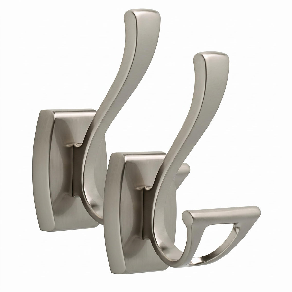 DELTA Dansant Towel Hook, Robe Hook Satin Nickel Towel Holder for Bathroom, Bathroom Accessories, 135241 2.4 x 2.9 x 4.8 Inches
