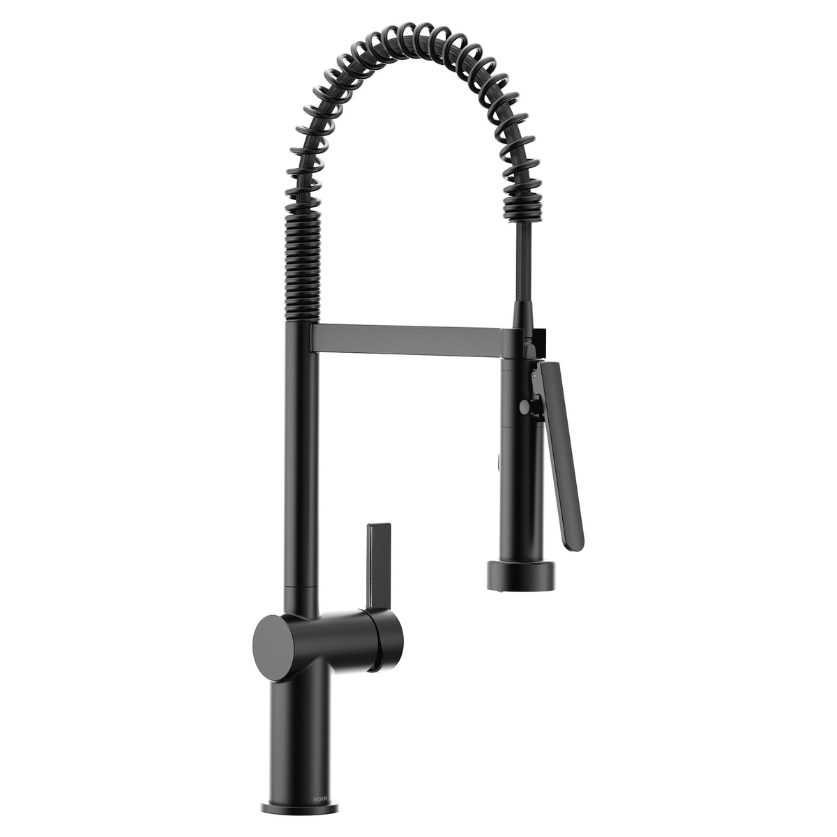 Moen CIA Brushed Gold Pre-Rinse Spring Kitchen Faucet with PowerBoost Pro, 7822BG