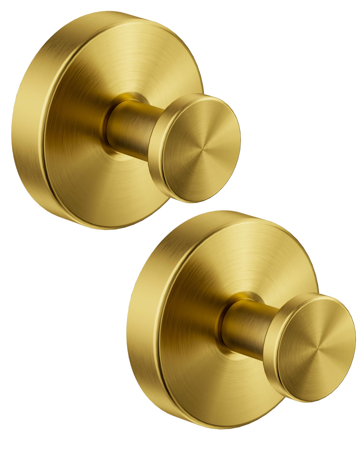 Black Suction Cup Hooks for Shower, Stainless Steel Robe Hooks (2PC)