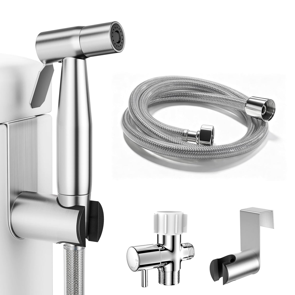 LUFEIDRA Handheld Bidet Sprayer, Adjustable Water Pressure, RV Toilet Use