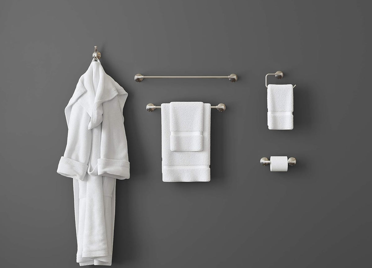 Pfister Willa Towel Hook, Bathroom Towel Hook, Wall-Mounted, Screw-In, Brushed Nickel Finish, BRHWLL0K