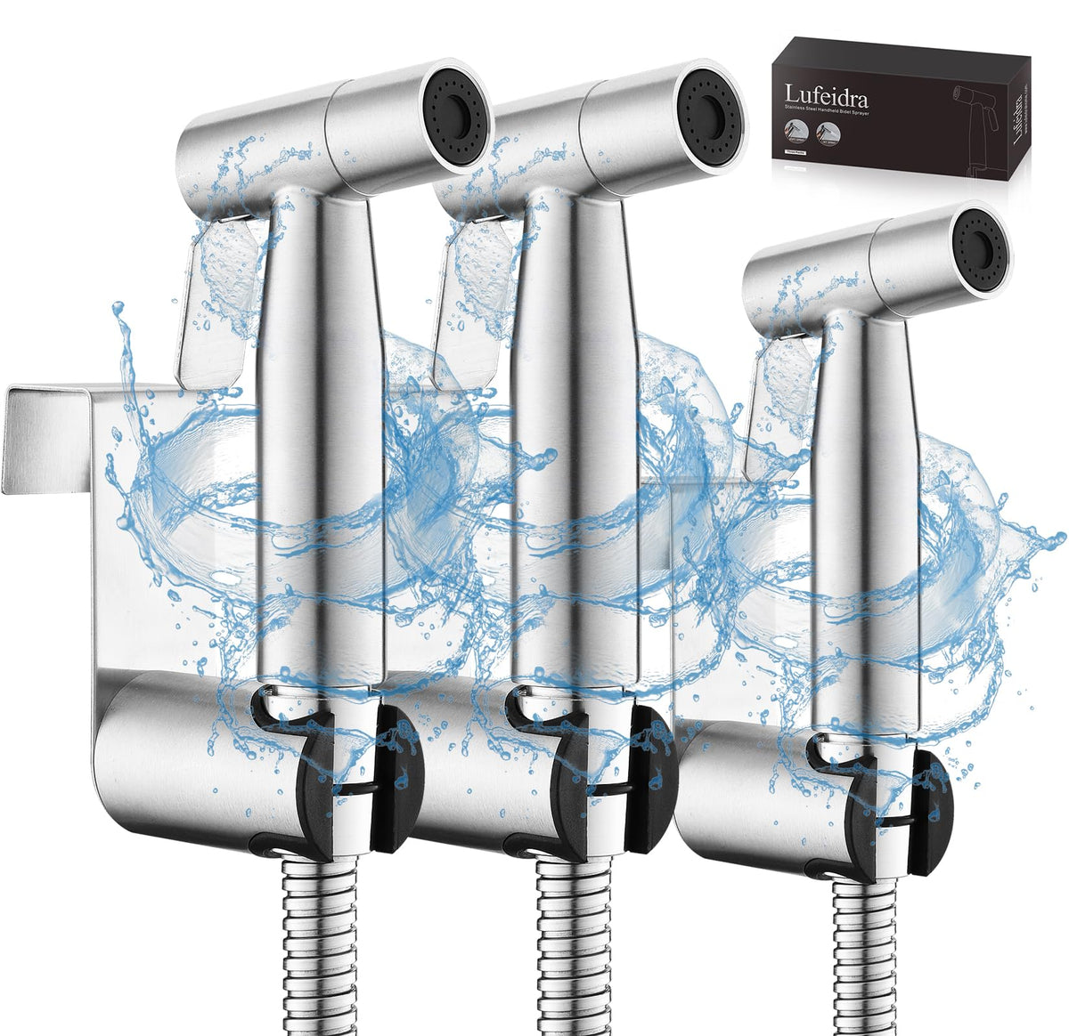LUFEIDRA Handheld Bidet Sprayer, Adjustable Water Pressure, RV Toilet Use