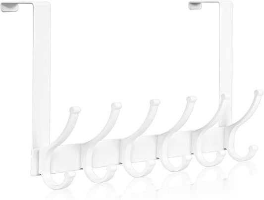 Optish Over The Door Hooks, Door Hanger Hook, Over The Doors Towel Rack for Bathroom, Doors Towel Hanger for Hanging Coats Hats (1Pack, White)