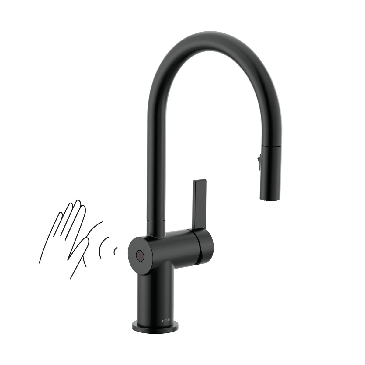 Moen CIA Brushed Gold Pre-Rinse Spring Kitchen Faucet with PowerBoost Pro, 7822BG
