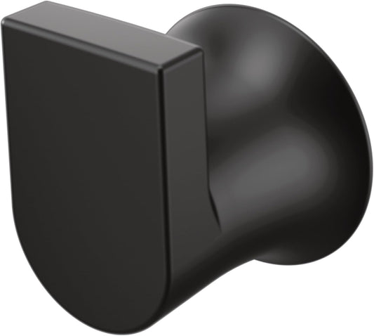 Moen Genta LX Modern Single Robe Hook or Towel Hanger for Kitchen or Bathroom, Matte Black, BH3803BL