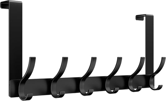 Optish Over The Door Hooks, Over Door Hooks, Towel Rack for Bathroom with 12 Coat Hooks, Over The Door Organizer Towel Rack, Bathroom Accessories