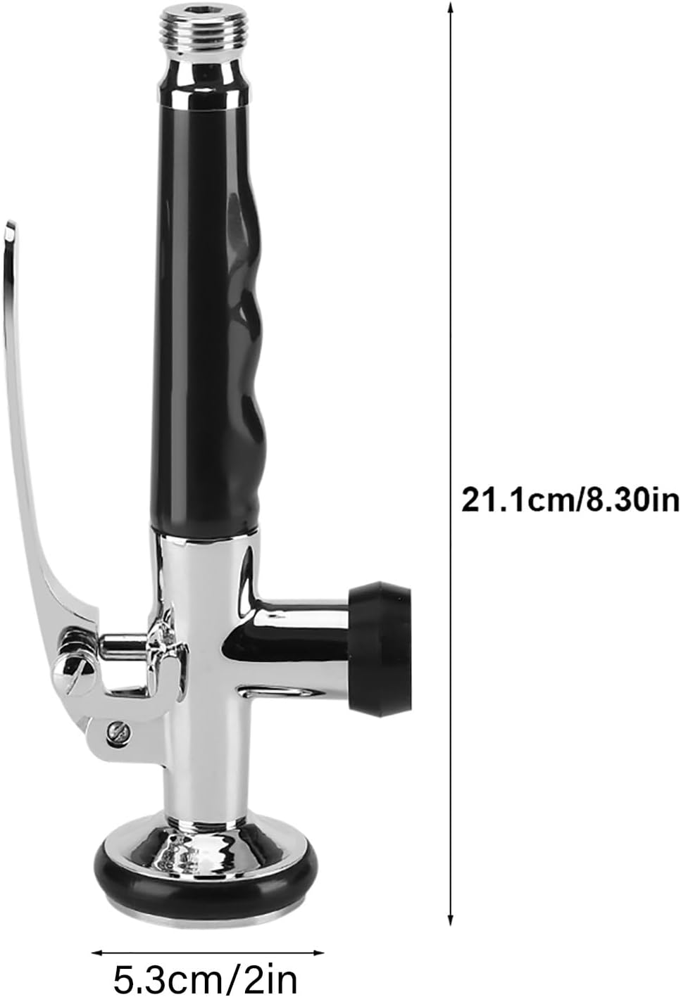Garosa Faucet Sprayer Pre Rinse Sprayer G1/2" Kitchen Pull Down Faucet Swivel Sink Tap Spout Spray Stainless Steel Kitchen Faucet Spray Valve with Handle Grip Shower Accessories Black