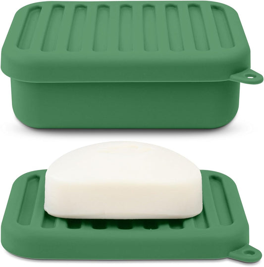 AIMAIAIMAI Silicone Travel Soap Case, Leak-Resistant Bar Soap Holder