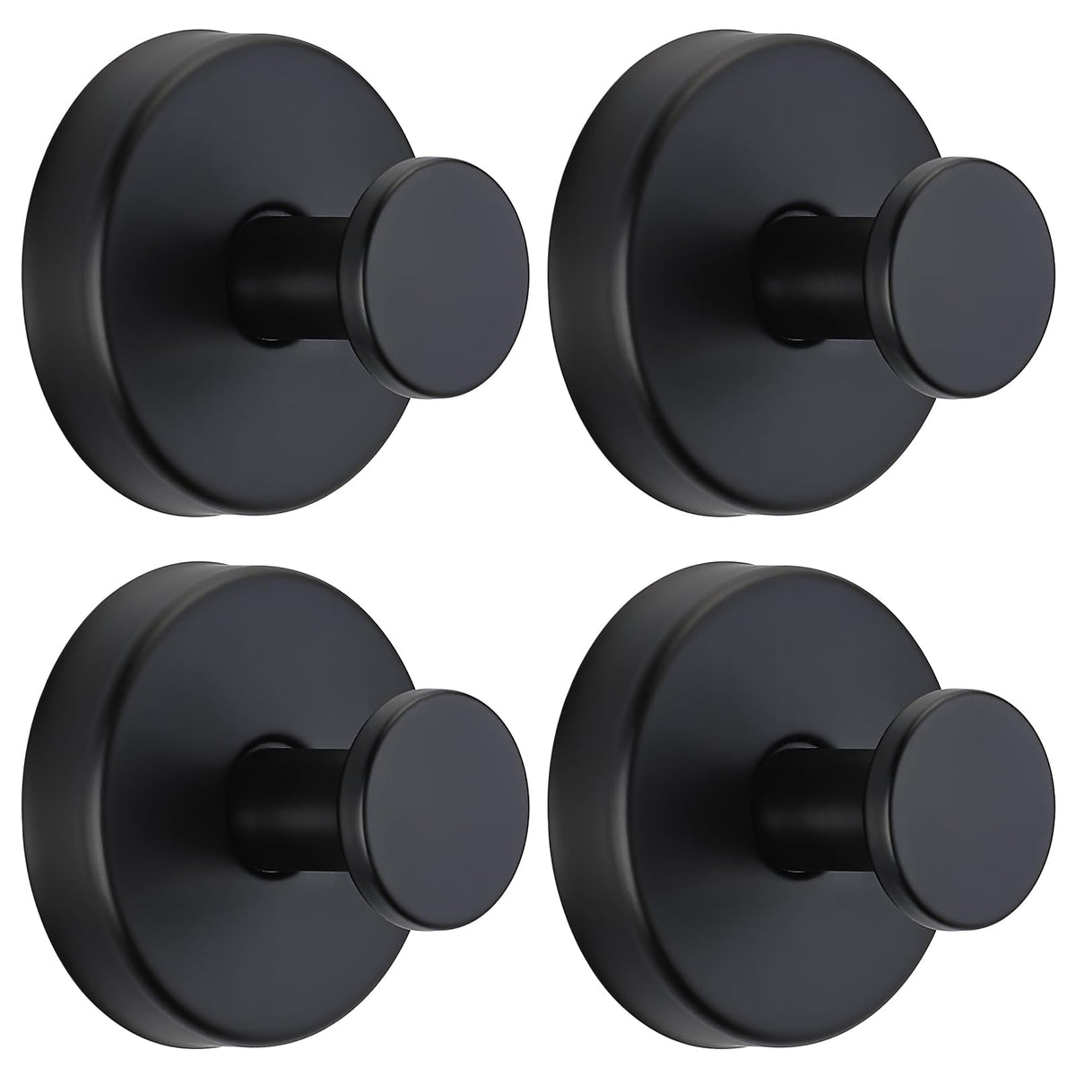 Suction Cup Hooks for Shower No-Drill Bathroom Hooks for Towels, Robes, Loofah Mountable on Bathroom Walls, Kitchen, Glass, Mirrors, Tile and Smooth,Non-Porous Surfaces (4, Brushed Nickel)