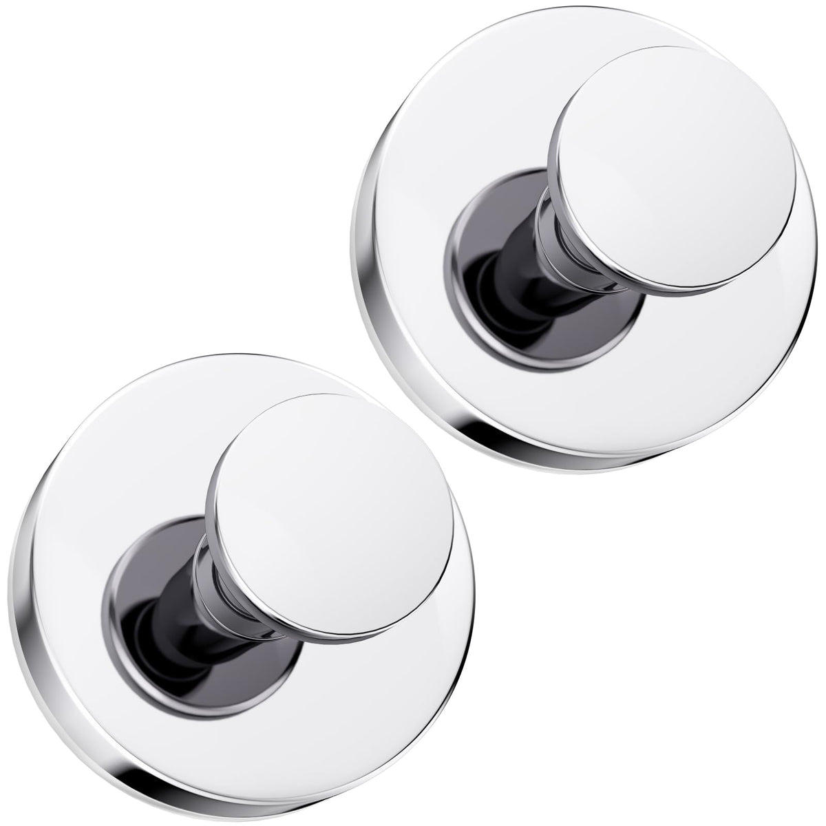 Suction Cup Hooks for Shower, 4 PCS No-Drill Towel Holder for Bathrooms Wall, Glass Door, Mirror, Tiles, Kitchen, Hold Robe & Wreath, Hanging up to 15 lbs – Waterproof & Rustproof, Loofah-Silver