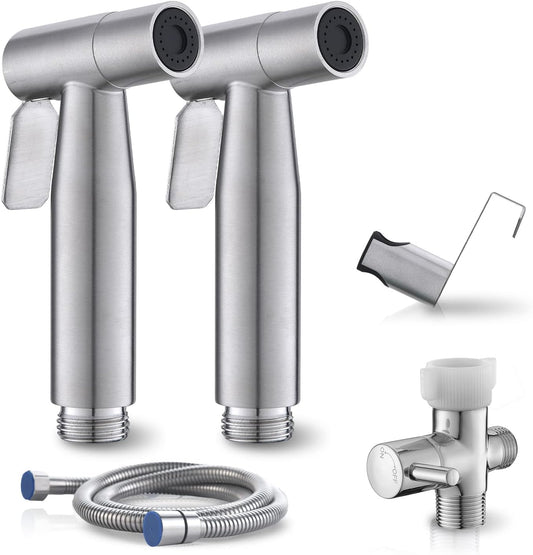 BRITULIF 2-Pack Handheld Bidet Sprayer for Toilet, Adjustable Pressure