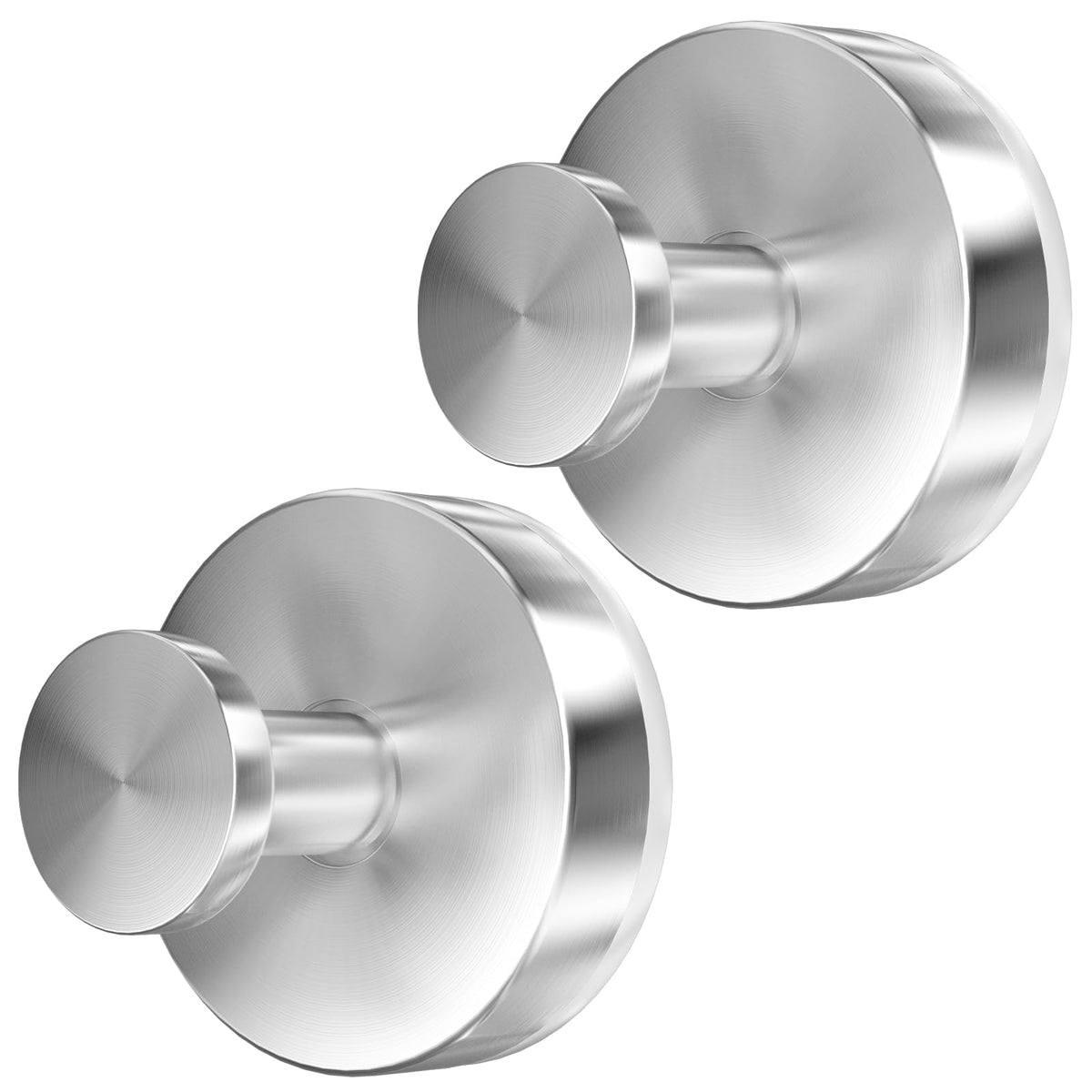 Suction Cup Hooks for Shower, 4 PCS No-Drill Towel Holder for Bathrooms Wall, Glass Door, Mirror, Tiles, Kitchen, Hold Robe & Wreath, Hanging up to 15 lbs – Waterproof & Rustproof, Loofah-Silver