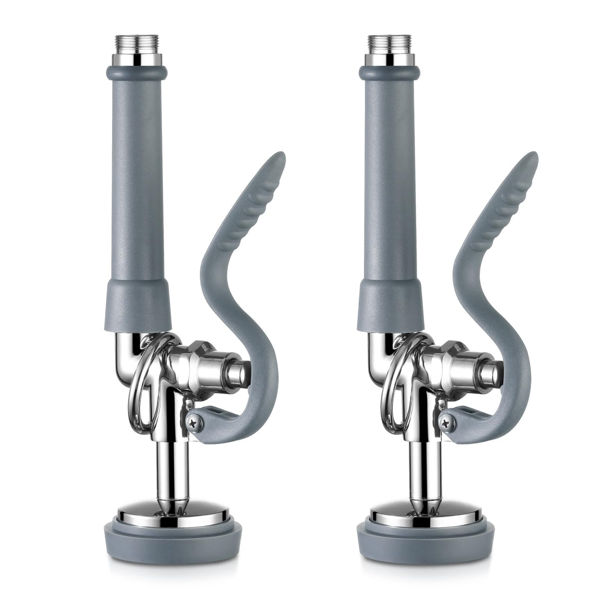 [2-Pack] HWM Pre Rinse Sprayer Commercial Sink Sprayer Head, 1.42GPM Spray Valve Dish Sprayers Nozzle with Handle Grip Assembly, Commercial Faucet Parts for Kitchen Sink