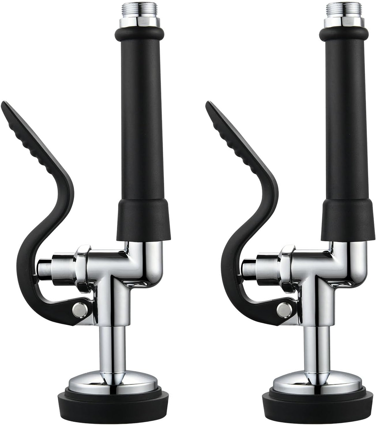 [2-Pack] HWM Pre Rinse Sprayer Commercial Sink Sprayer Head, 1.42GPM Spray Valve Dish Sprayers Nozzle with Handle Grip Assembly, Commercial Faucet Parts for Kitchen Sink - Gray