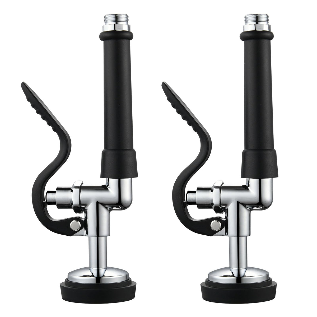 [2-Pack] HWM Pre Rinse Sprayer Commercial Sink Sprayer Head, 1.42GPM Spray Valve Dish Sprayers Nozzle with Handle Grip Assembly, Commercial Faucet Parts for Kitchen Sink - Gray