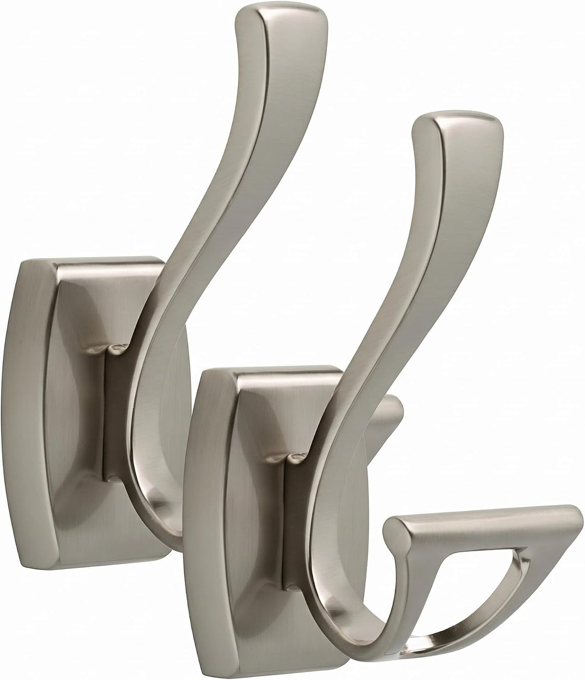 DELTA Dansant Towel Hook, Robe Hook Satin Nickel Towel Holder for Bathroom, Bathroom Accessories, 135241 2.4 x 2.9 x 4.8 Inches