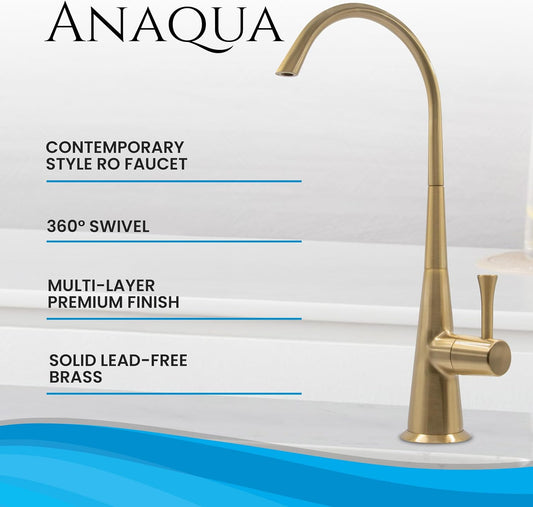 Metpure Non-Air-Gap Brass RO Faucet, Brushed Gold