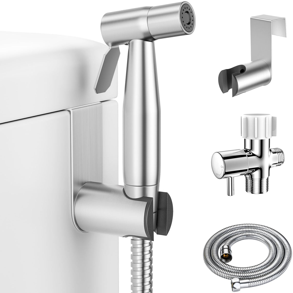 LUFEIDRA Handheld Bidet Sprayer, Adjustable Water Pressure, RV Toilet Use