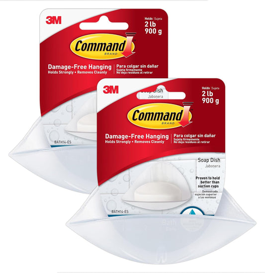 Command Soap Holder, 1 Dish, 2 Mounting Bases, 2 Medium Strips