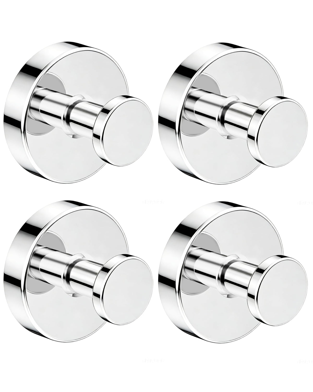 Black Suction Cup Hooks for Shower, Stainless Steel Robe Hooks (2PC)