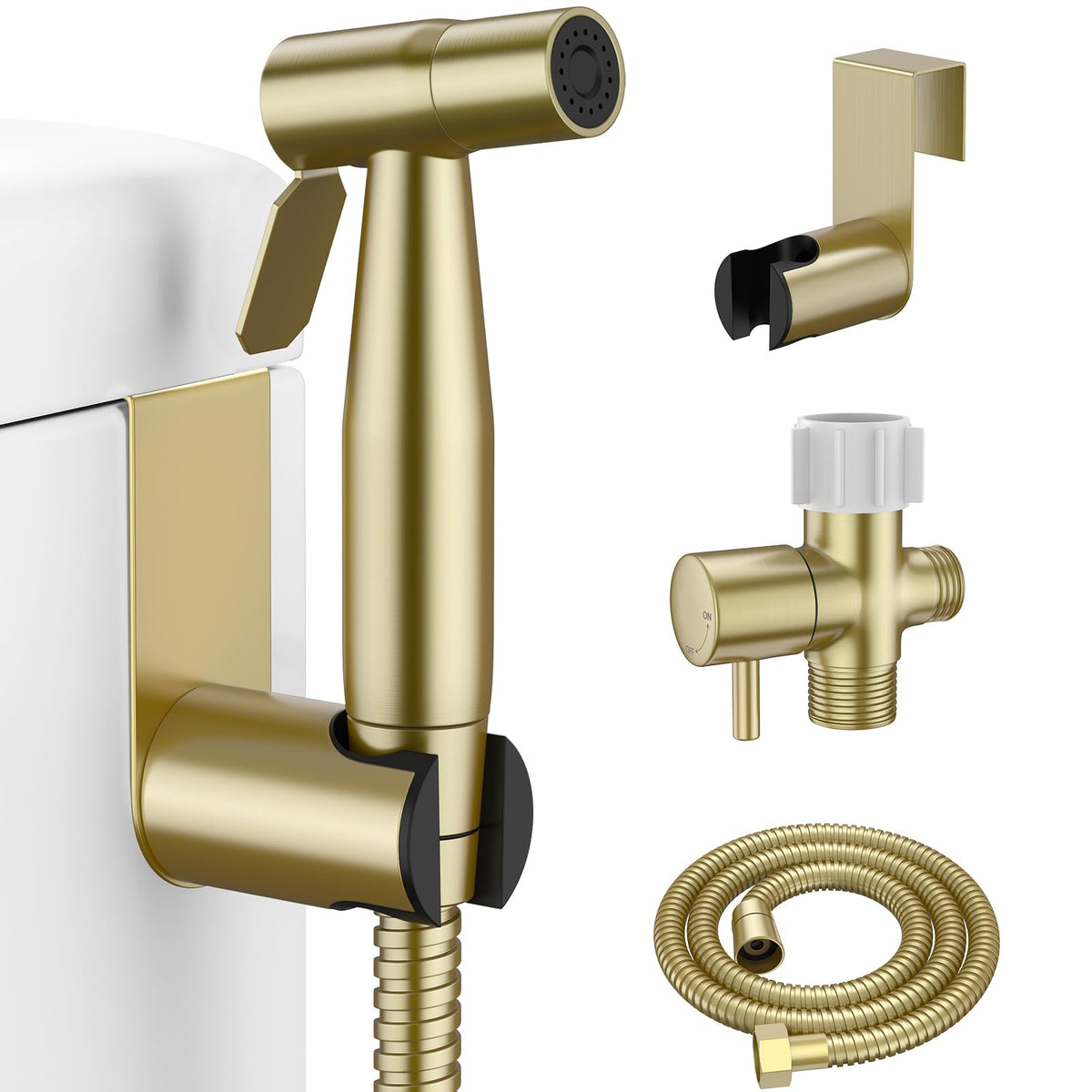 LUFEIDRA Handheld Bidet Sprayer, Adjustable Water Pressure, RV Toilet Use