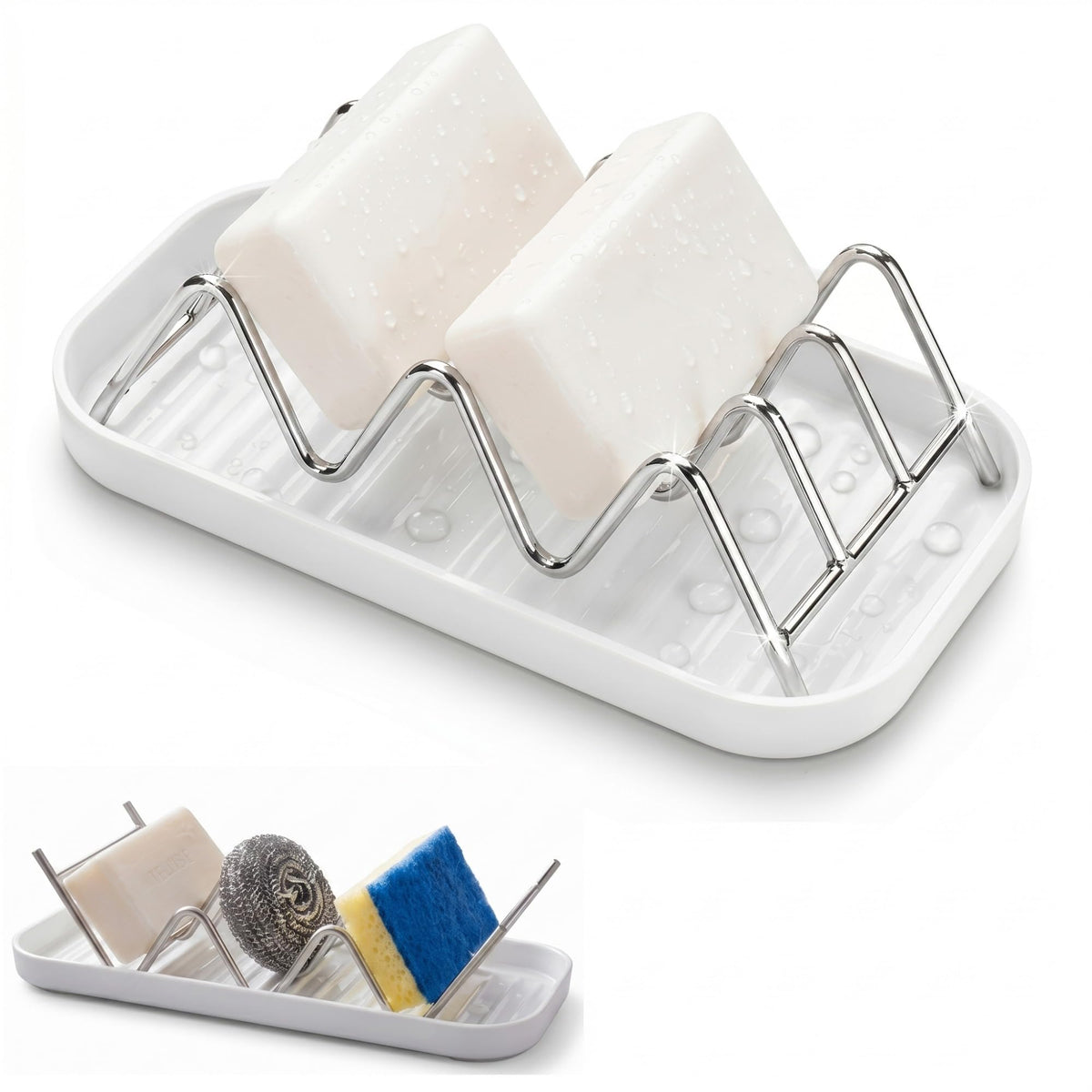 Soap Dish, Stainless Steel Soap Holder, Wire Dish for Shower, Classic Style