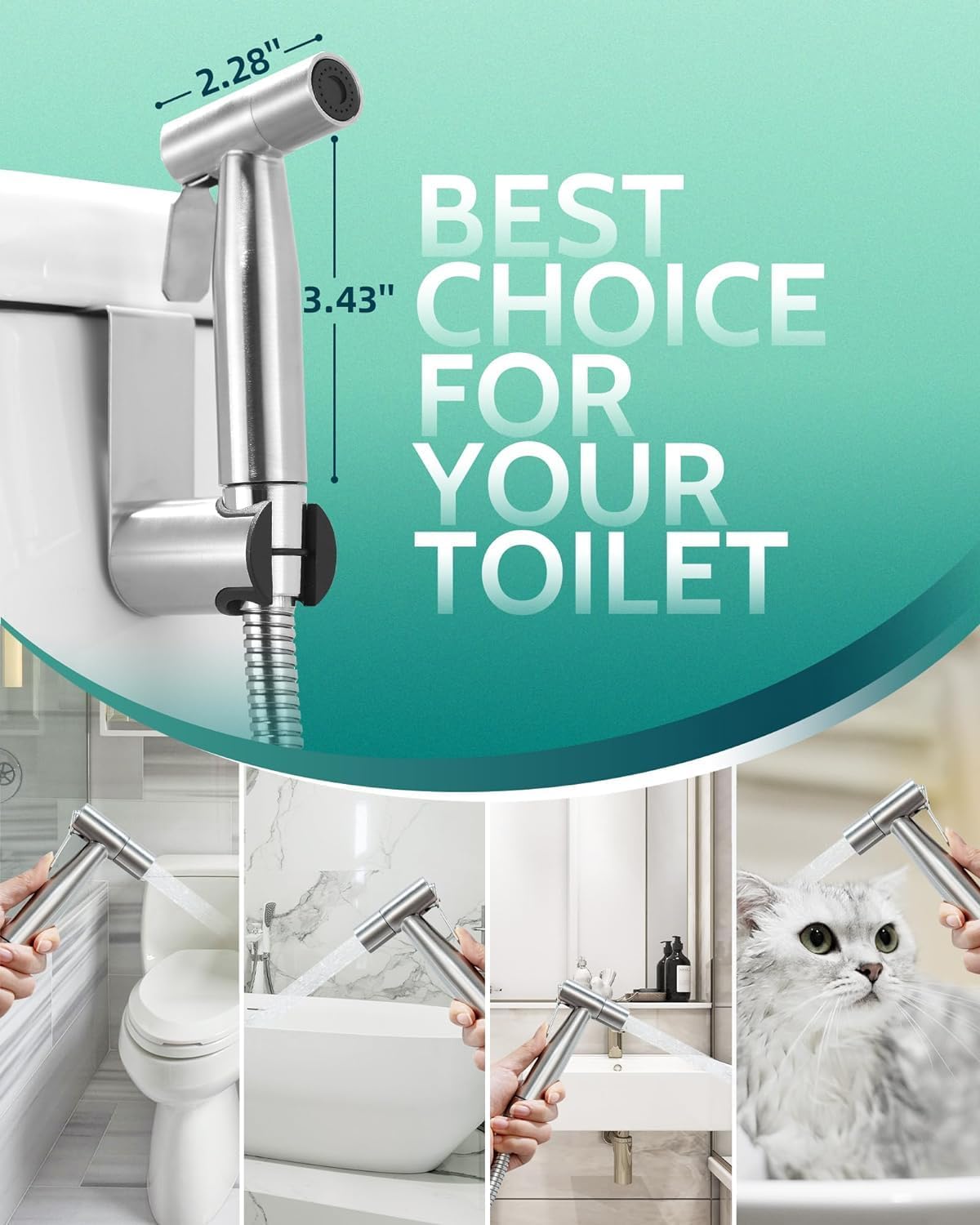 LUFEIDRA Handheld Bidet Sprayer, Adjustable Water Pressure, RV Toilet Use