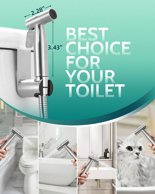 LUFEIDRA Handheld Bidet Sprayer, Adjustable Water Pressure, RV Toilet Use