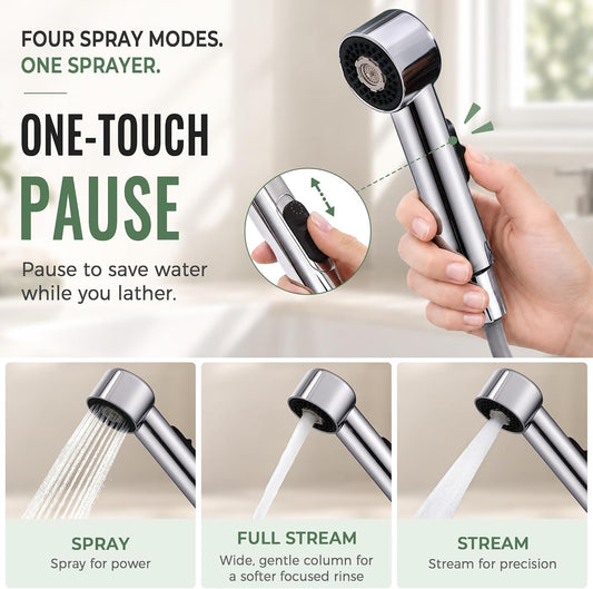 3-Mode Sink Faucet Sprayer Attachment with ON/OFF Switch