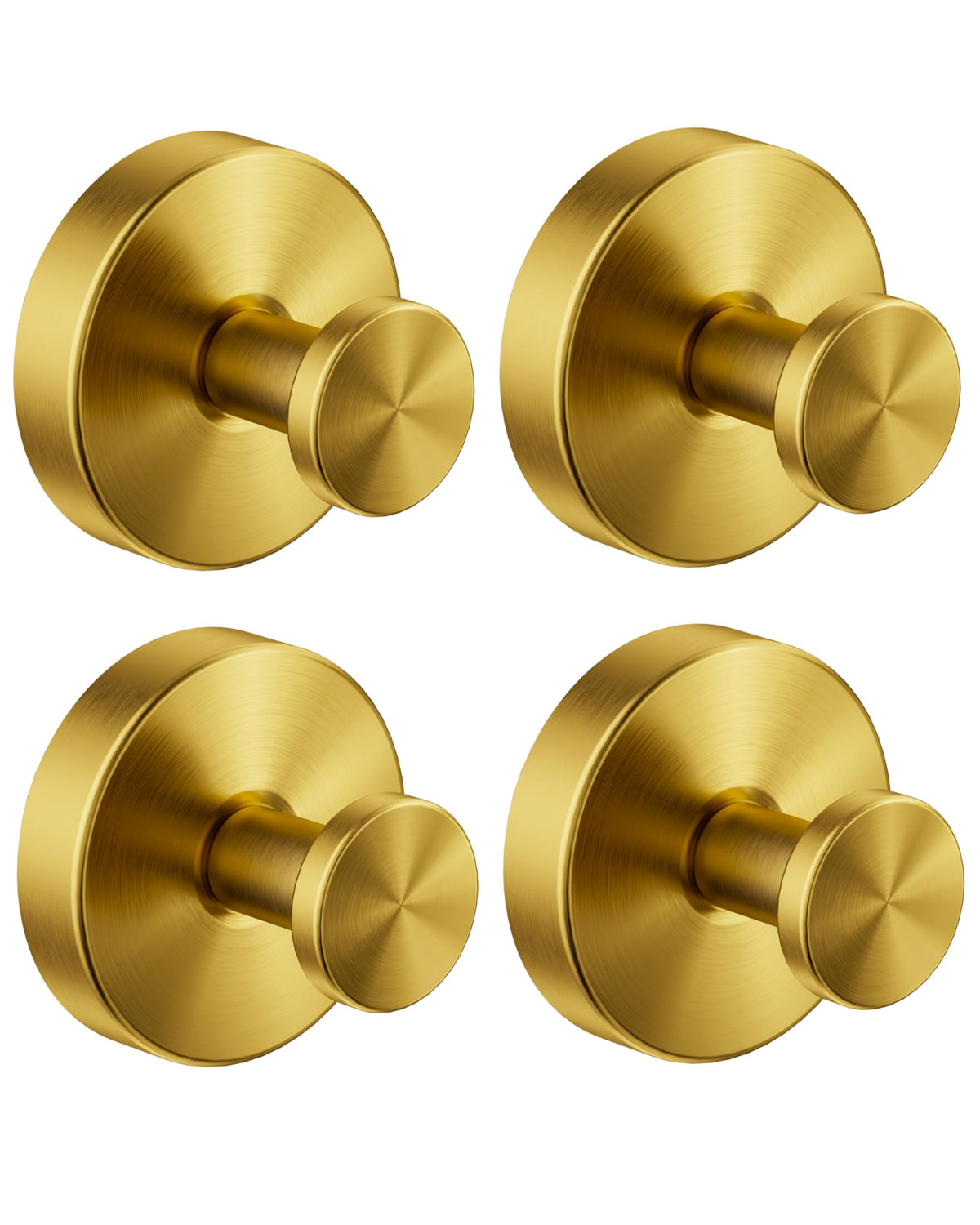 Black Suction Cup Hooks for Shower, Stainless Steel Robe Hooks (2PC)