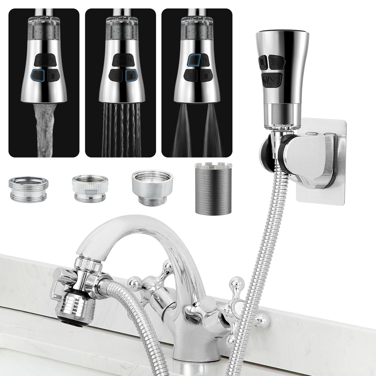 CECEFIN Kitchen Sink Sprayer Hose Attachment for Faucet, 79" Recoil Hose