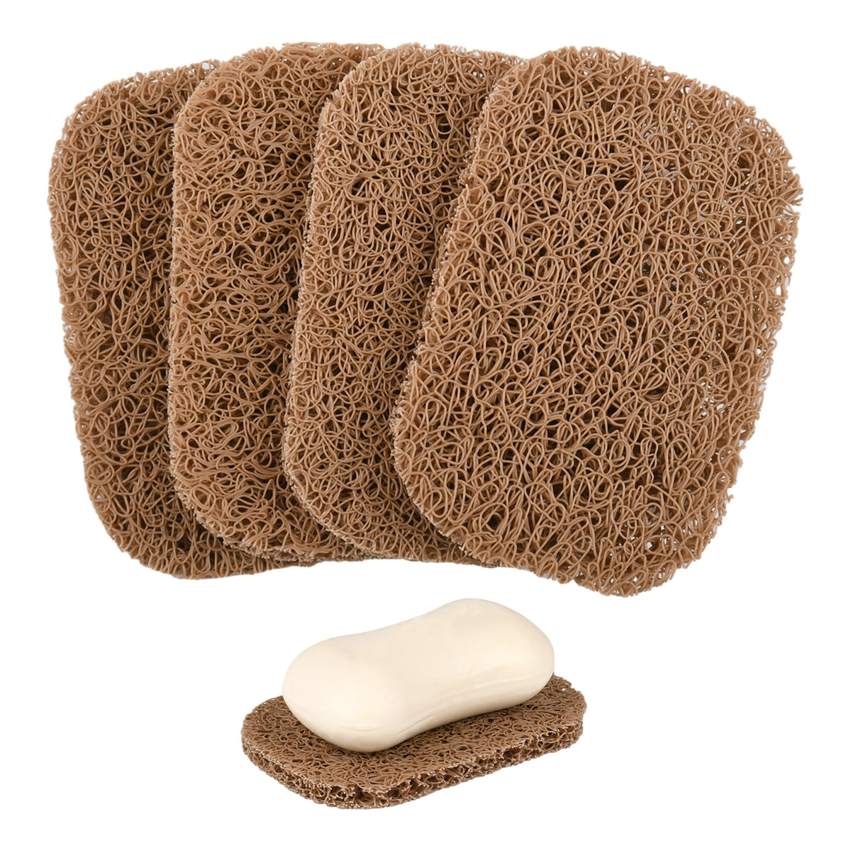 4PCS White Soap Holder Pad BPA-Free Savers Pads for Soap Dish,Easy to Clean Soap Lifting Pads Suitable for Shower Kitchen Bathroom Bathroom Travel Hotel Cleaning Products