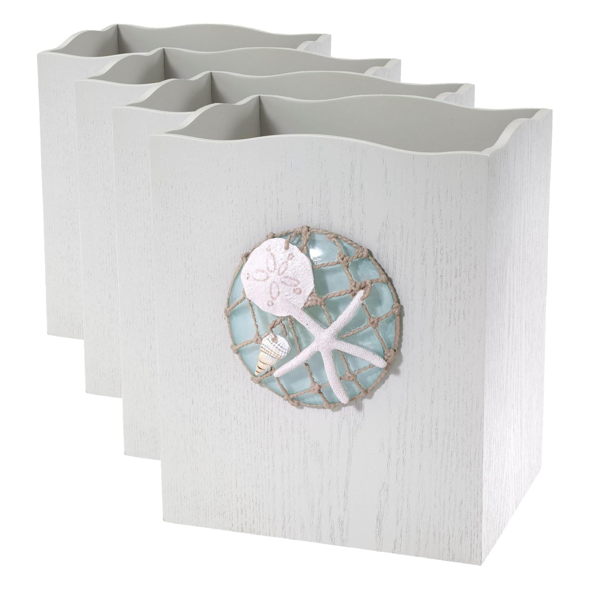 Avanti Linens - Seaglass Soap Dish, Hand Painted Resin Soap Holder